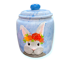 Aspen Glen Watercolor Bunny Jar