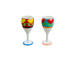 Aspen Glen Floral Wine Glass Set