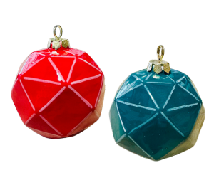 Aspen Glen Jewel Toned Faceted Ornament