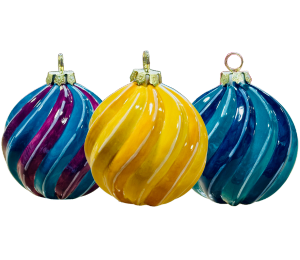 Aspen Glen Jewel Toned Spiral Ornament